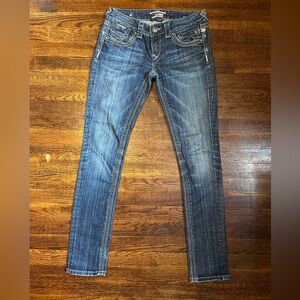 Women’s Y2K Re Rock Dark Blue Skinny Jeans Size 4R Low-Mid Rise